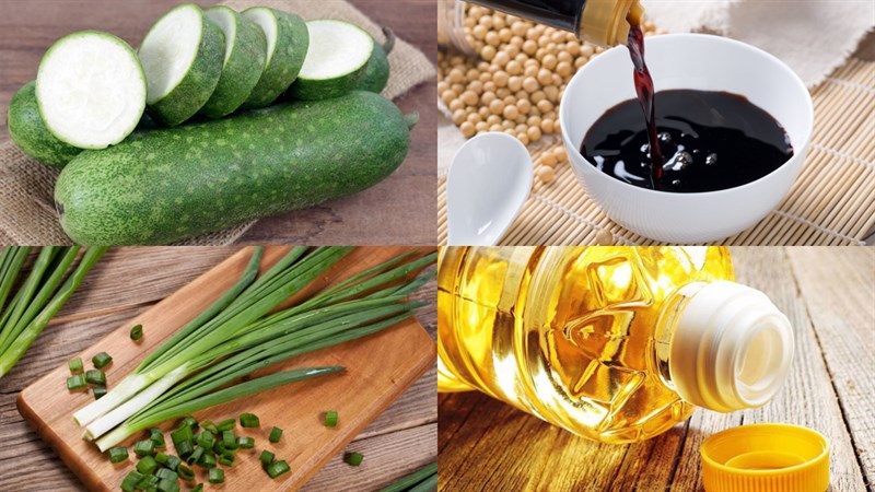 Nguyên liệu món ăn bí đao kho nước tương