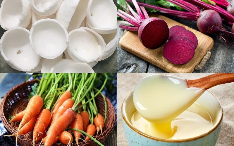 Nguyên liệu món ăn mứt dừa hình hoa cúc