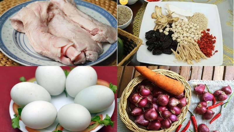 Nguyên liệu món ăn gân bò hầm thuốc bắc