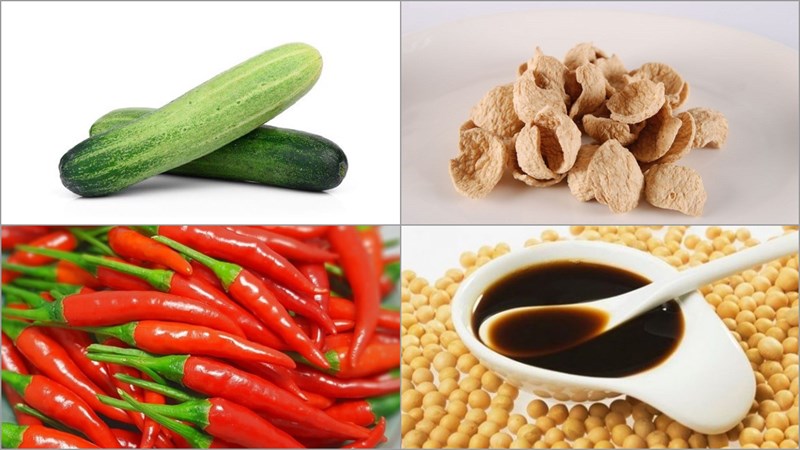 Nguyên liệu món ăn 3 cách làm gỏi dưa leo chay