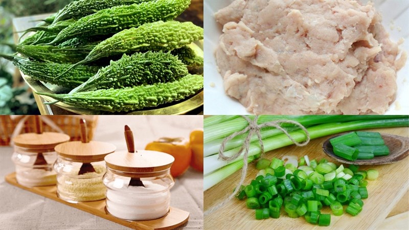 Nguyên liệu món ăn canh khổ qua rừng nhồi cá thác lác