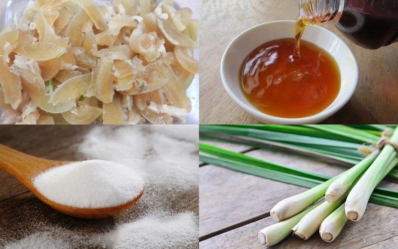Nguyên liệu món ăn gân bò ngâm chua cay