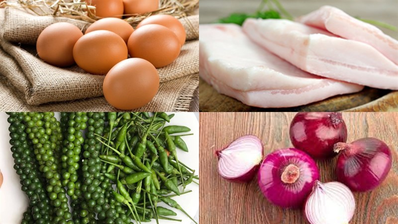 Nguyên liệu món ăn trứng kho quẹt