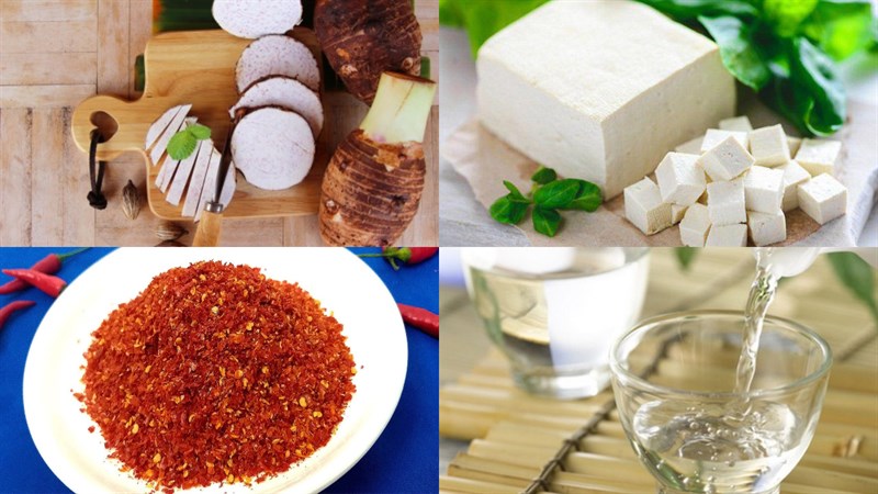 Nguyên liệu món ăn chao khoai môn