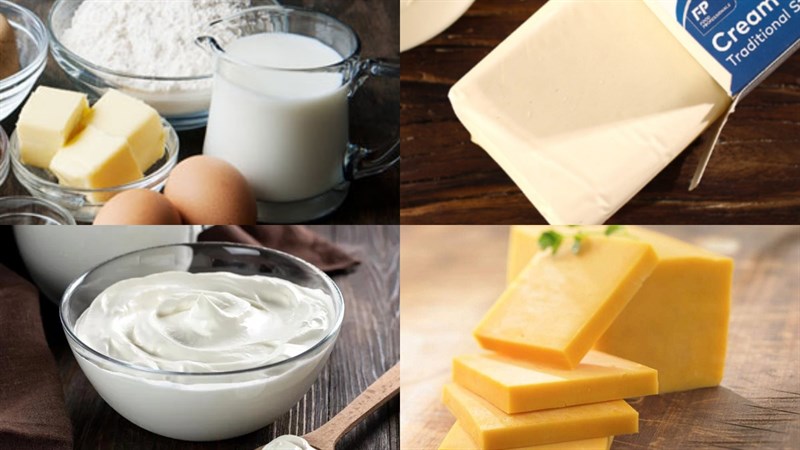 Nguyên liệu món ăn bánh bông lan phô mai tươi