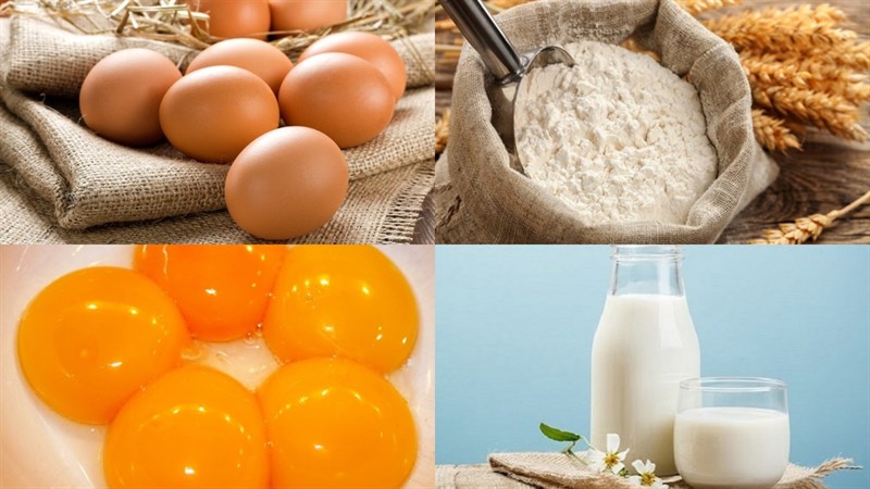 Nguyên liệu món ăn bánh su kem không cần lò nướng