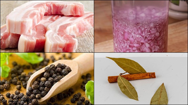 Nguyên liệu món ăn thịt muối nước mắm
