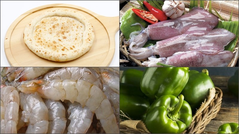 Nguyên liệu món ăn pizza hải sản