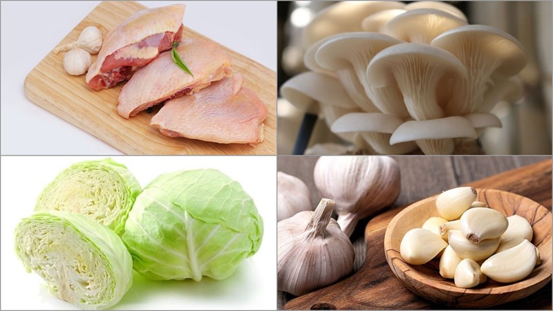 Nguyên liệu món ăn 3 cách làm gà xào nấm