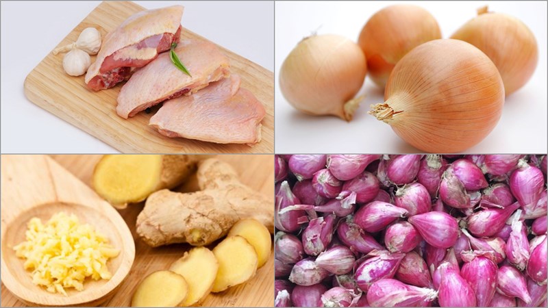 Nguyên liệu món ăn gà xào nghệ