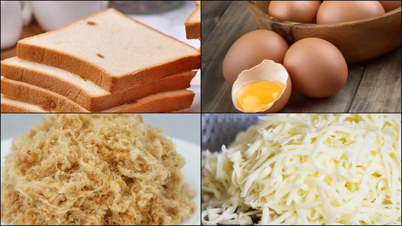 Nguyên liệu món ăn sandwich cuộn