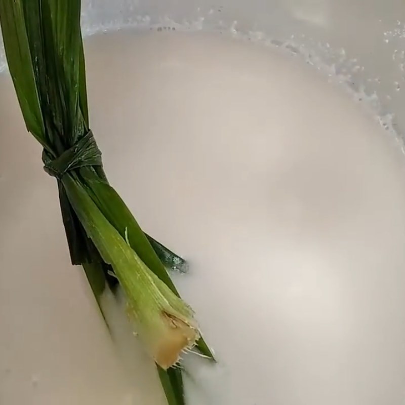 Bước 2 Nấu nước cốt dừa Chè bo bo nước cốt dừa