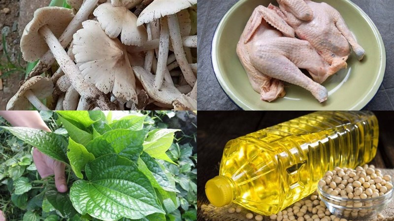 Nguyên liệu món ăn 2 cách làm nấm mối xào thịt bò và xào thịt gà
