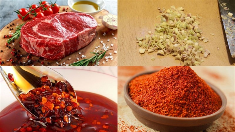 Nguyên liệu món ăn cách làm bò nướng sa tế