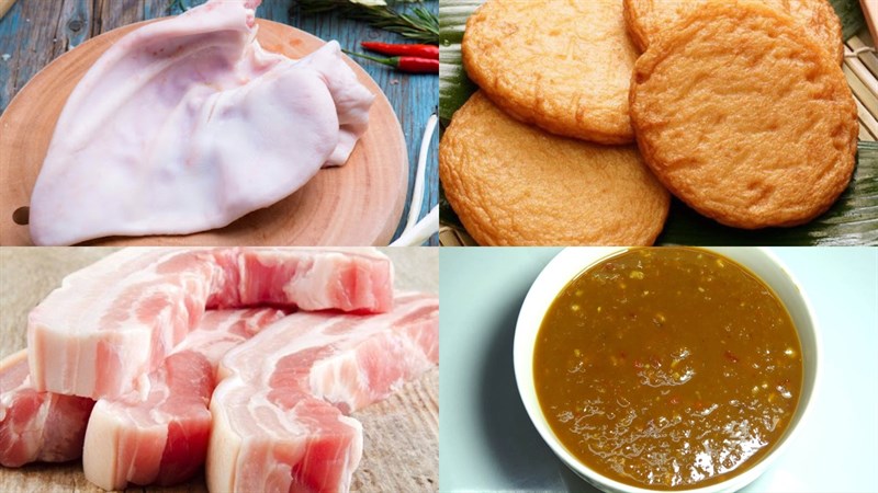 Nguyên liệu món ăn 3 cách làm bún mắm nêm