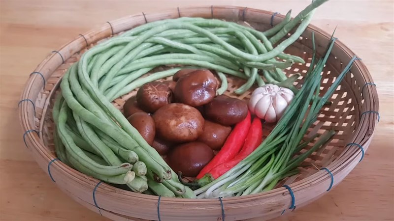 Nguyên liệu món ăn đậu đũa xào chay