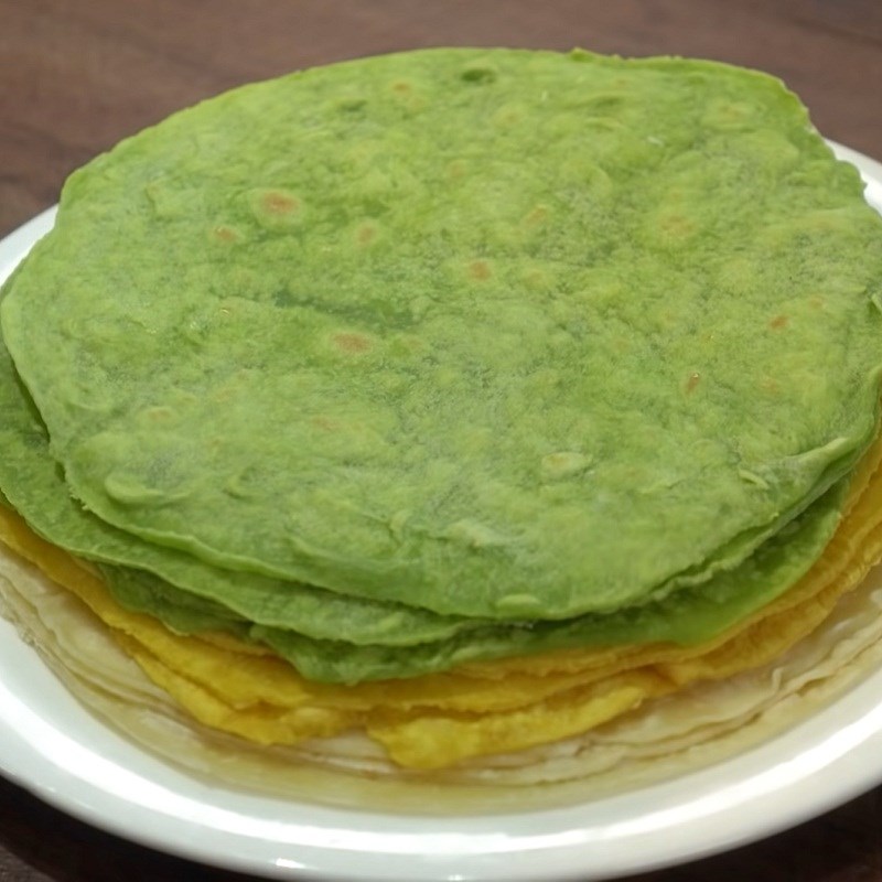 Bước 5 Nướng bánh trên chảo Vỏ bánh tacos (bánh tortilla) 3 màu từ rau củ