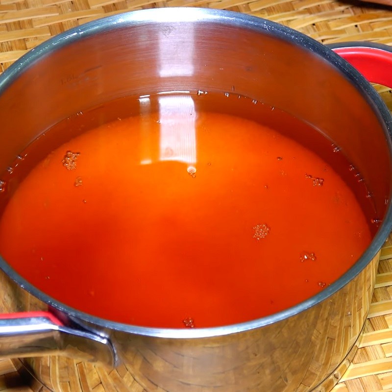 Bước 1 Nấu đường với nước mắm Nước mắm ăn bún thịt nướng