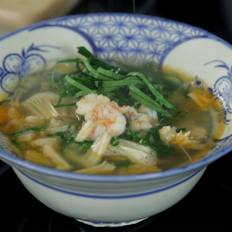 Bước 5 Thành phẩm Canh mít non nấu tôm lá lốt