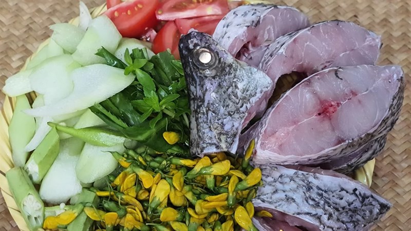 Nguyên liệu món ăn 2 cách làm cá chẽm nấu canh chua