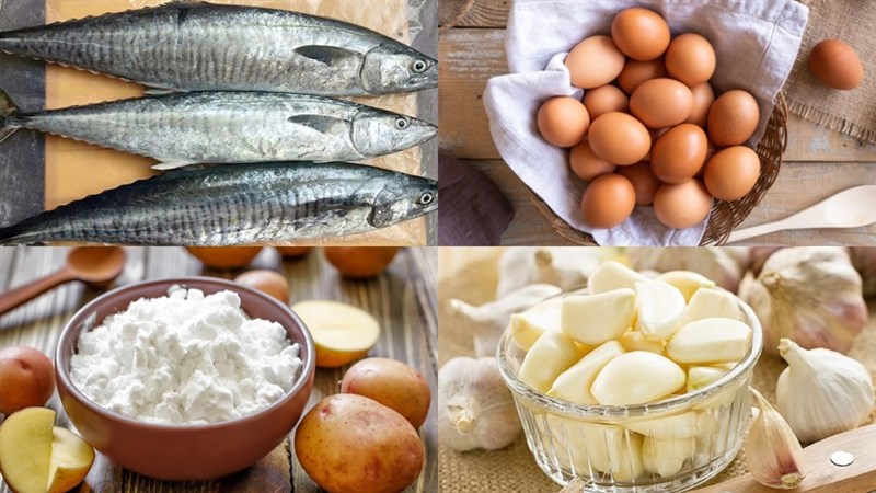 Nguyên liệu món ăn chả cá thu hấp