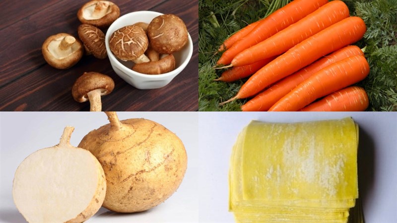 Nguyên liệu món ăn hủ tiếu nam vang chay
