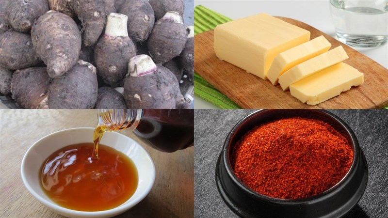 Nguyên liệu món ăn 2 cách làm khoai môn chiên nước mắm