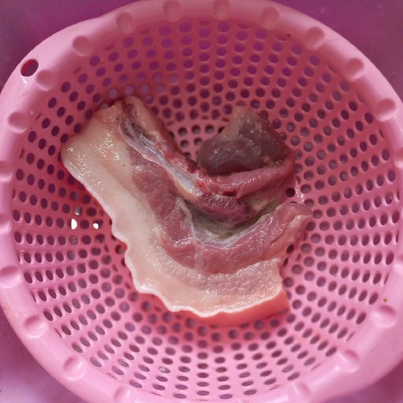 Bước 1 Sơ chế và băm thịt heo Canh cải xanh thịt bằm