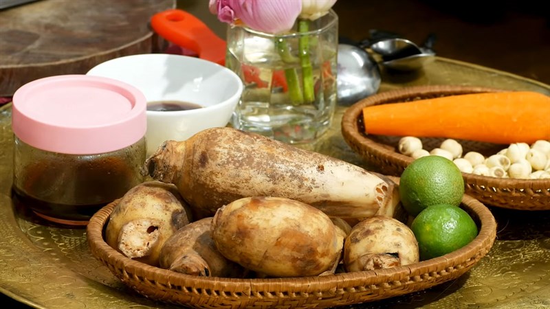 Nguyên liệu món ăn 2 cách làm củ sen kho chay