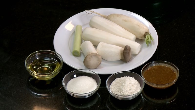 Nguyên liệu món ăn củ cải kho chay