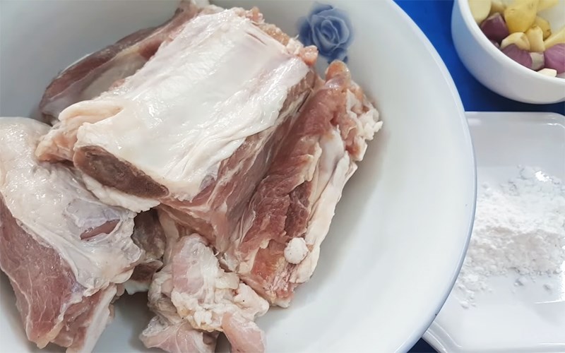Nguyên liệu món ăn sườn bò sốt tiêu