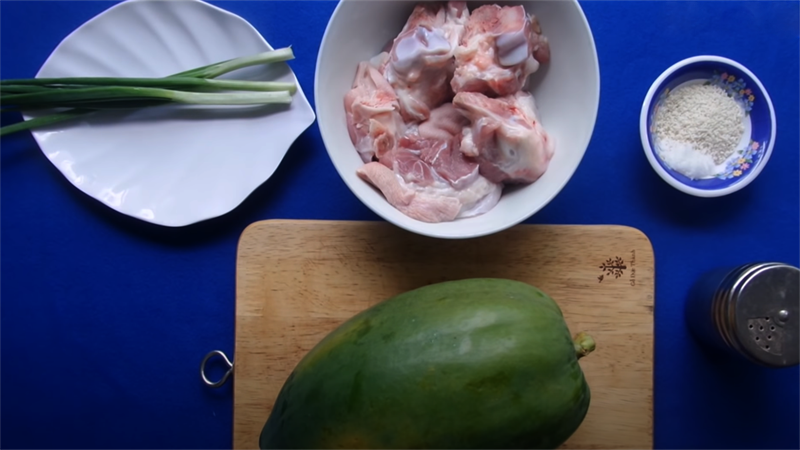 Nguyên liệu món ăn 3 cách nấu canh đu đủ