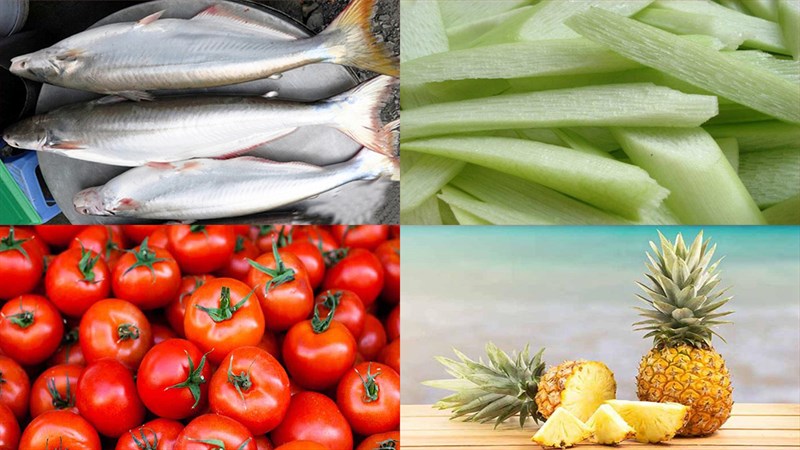 Nguyên liệu món ăn canh chua cá bông lau