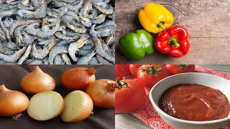 Nguyên liệu món ăn tôm chiên sốt chua ngọt