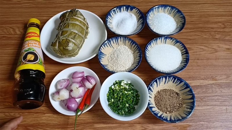 Nguyên liệu món ăn chả lụa chay kho