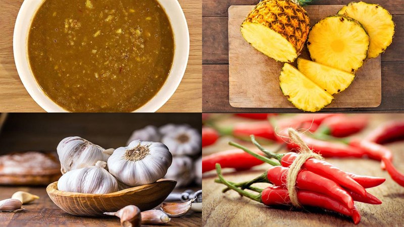 Nguyên liệu món ăn 2 cách làm nước chấm bánh tráng cuốn thịt heo