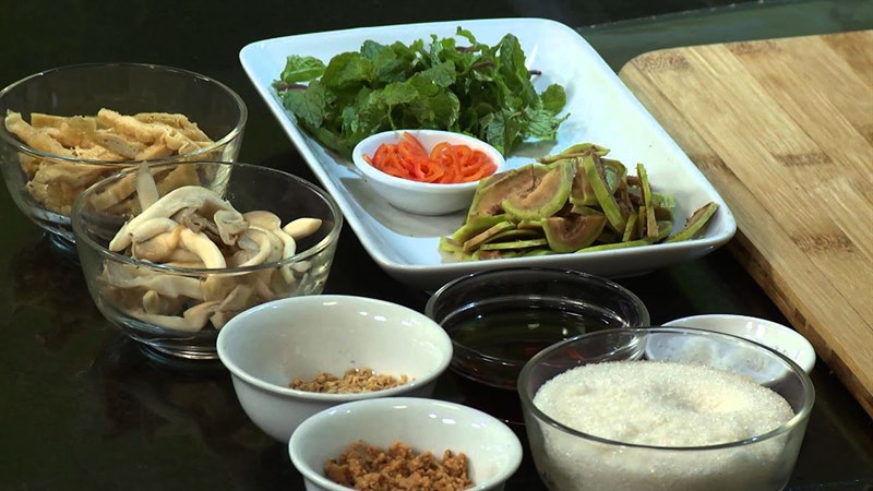 Nguyên liệu món ăn gỏi trái vả chay