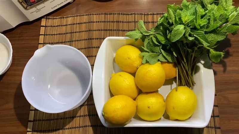 Nguyên liệu món ăn sinh tố chanh tươi, sinh tố chanh