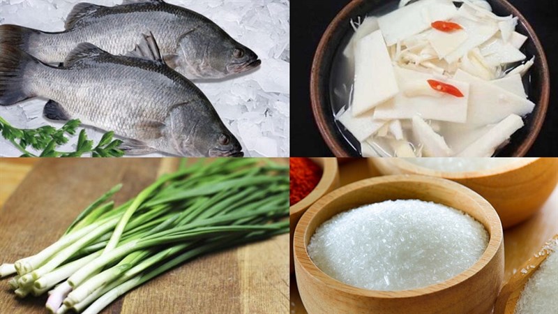 Nguyên liệu món ăn 2 cách làm cá chẽm nấu canh chua