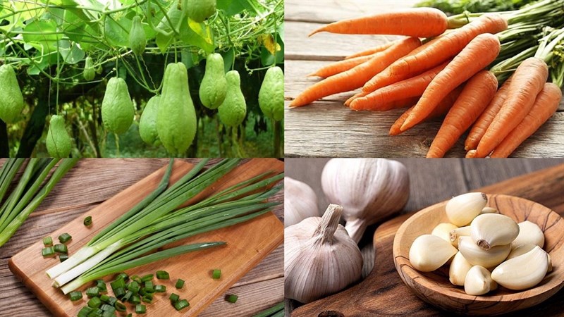 Nguyên liệu món ăn 2 cách làm su su xào cà rốt