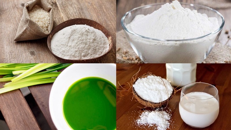 Nguyên liệu món ăn bánh bèo ngọt