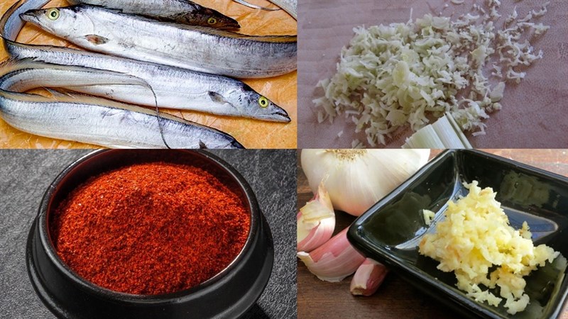 Nguyên liệu món ăn cá hố nướng sả ớt và nướng lá chuối