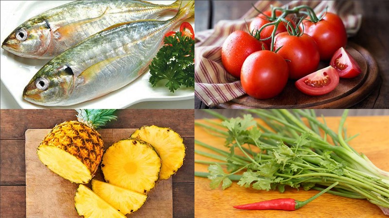 Nguyên liệu món ăn cá bạc má nấu ngót