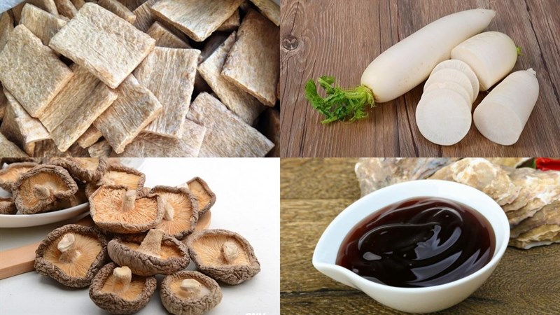Nguyên liệu món ăn sườn chay kho nấm