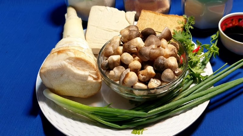 Nguyên liệu món ăn măng kho chay