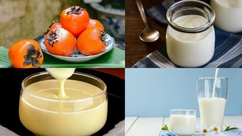 Nguyên liệu món ăn sinh tố hồng