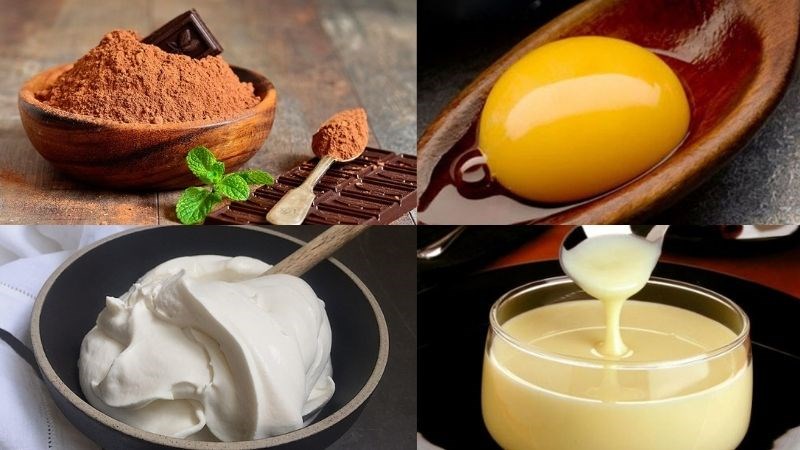 Nguyên liệu món ăn cacao trứng