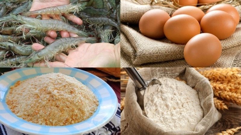 Nguyên liệu món ăn tôm chiên xù