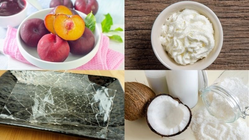 Nguyên liệu món ăn bánh panna cotta mận