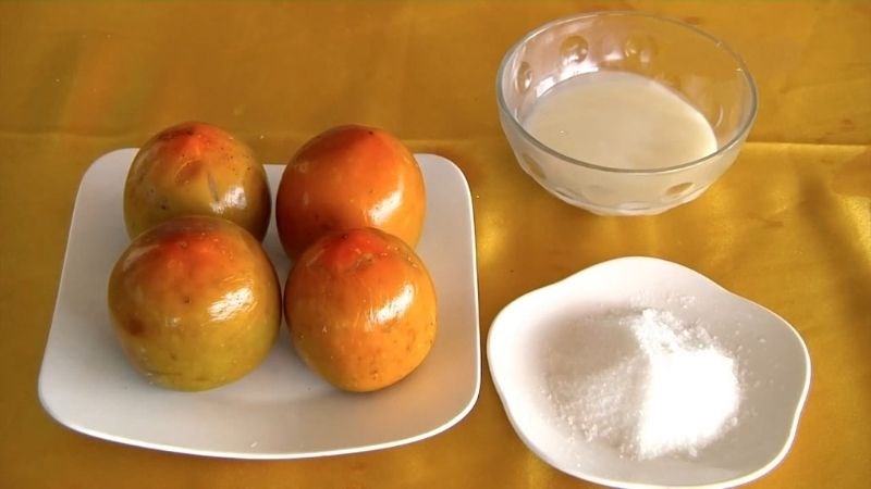 Nguyên liệu món ăn sinh tố hồng